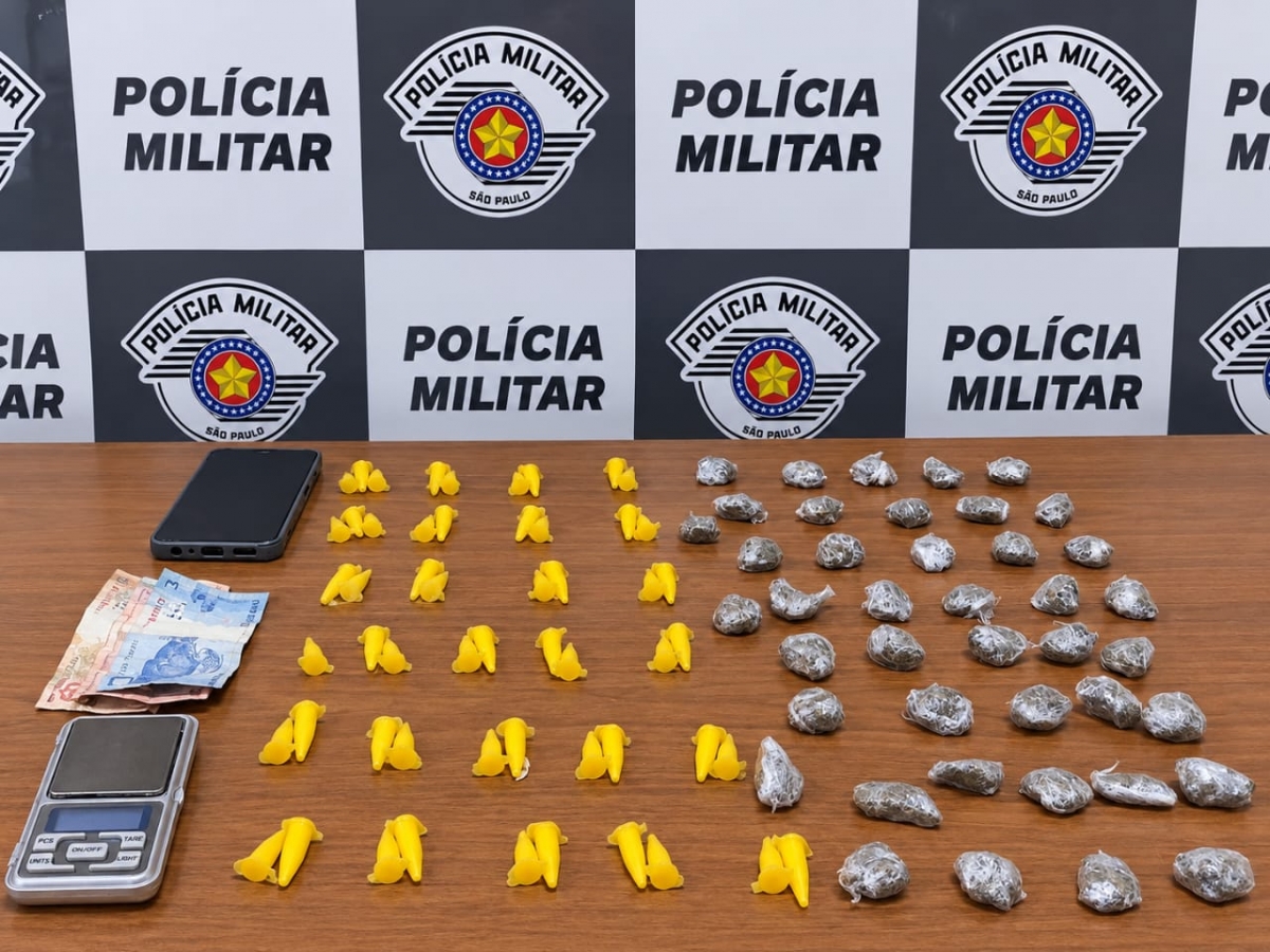 Partiu pra cima dos PMs e foi preso por tráfico de drogas