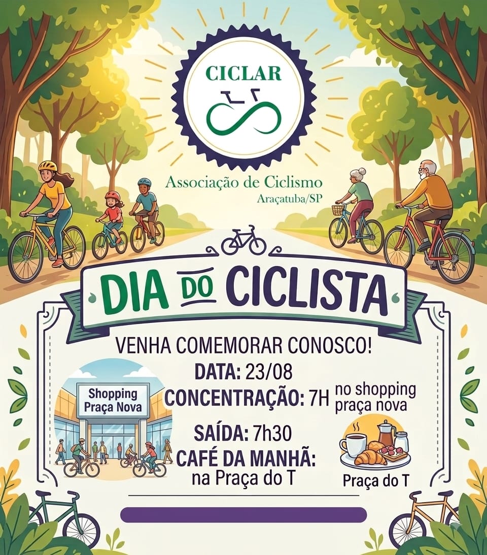 DIA DO CICLISTA — CICLAR ARAÇATUBA