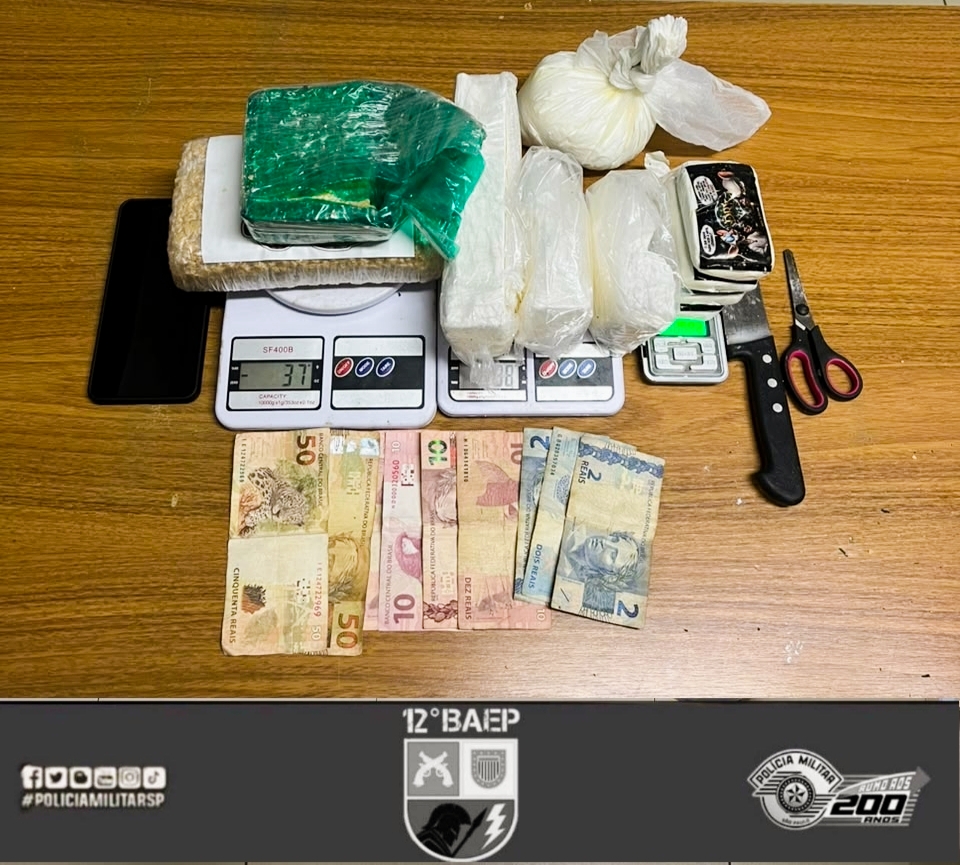 BAEP prende traficante no bairro Monte Carlo, em Araçatuba