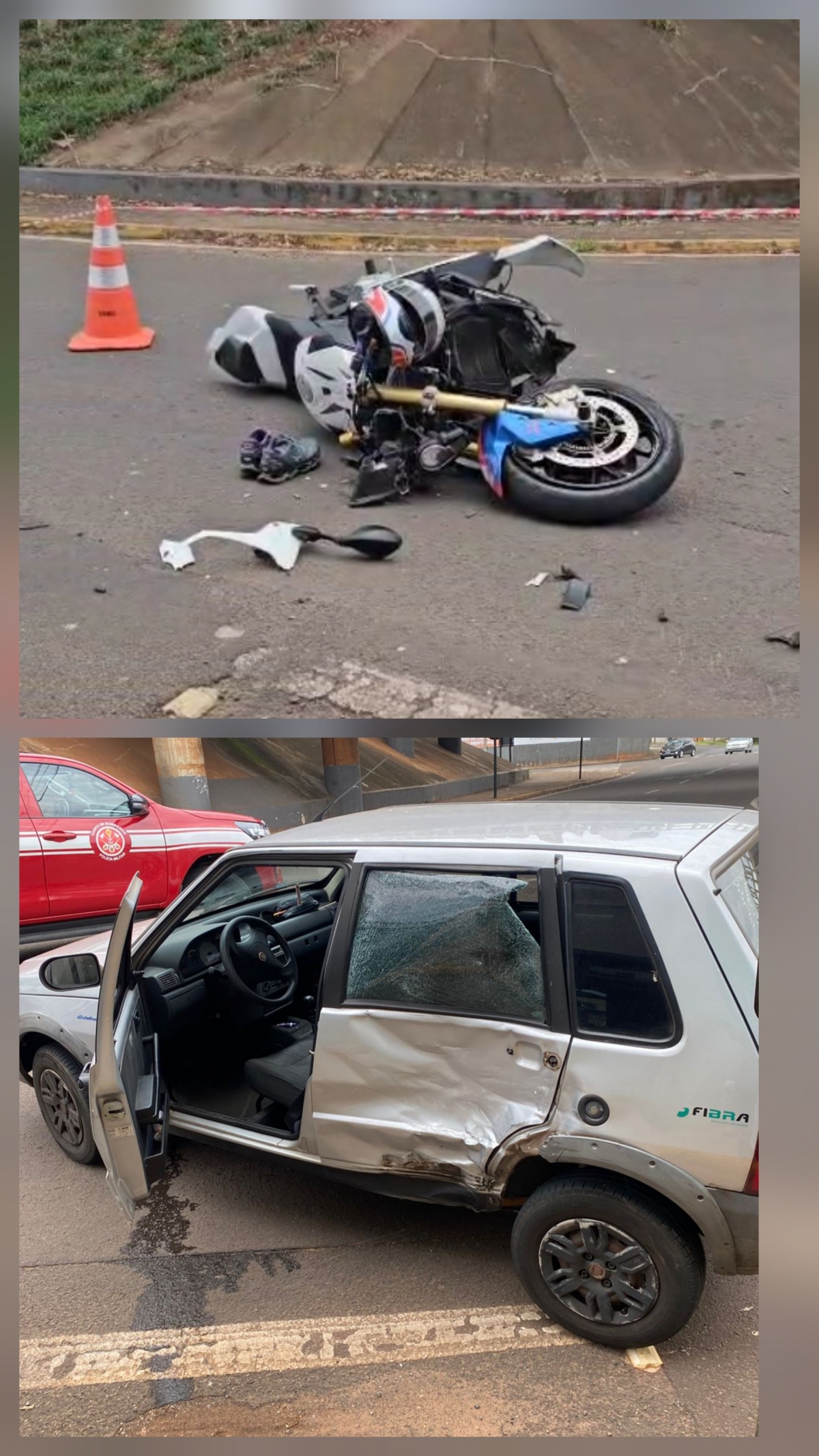 Homem fica ferido em acidente de moto, em Araçatuba 
