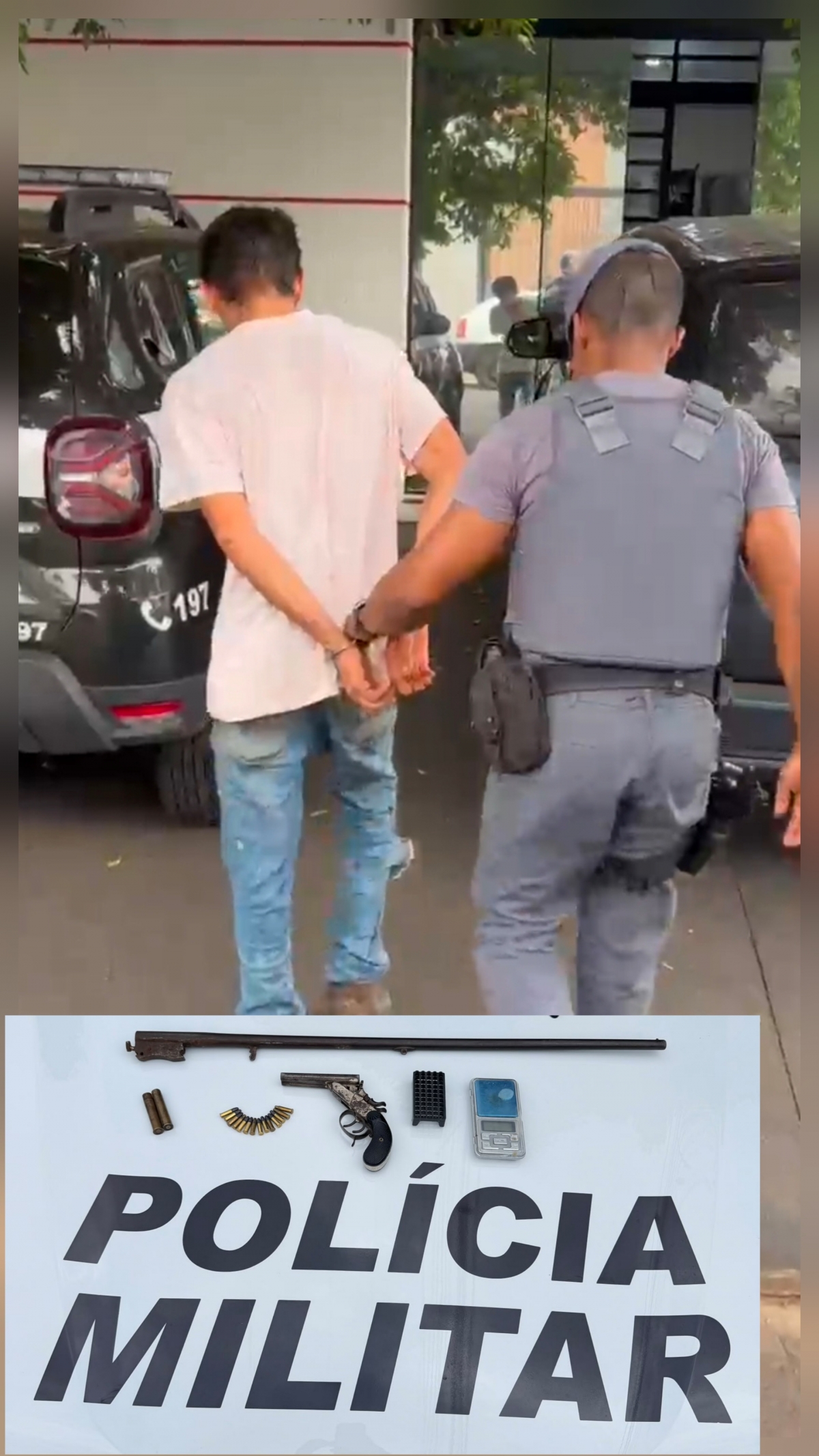 Homem é preso por porte ilegal de arma de fogo em Nova Luzitânia.
